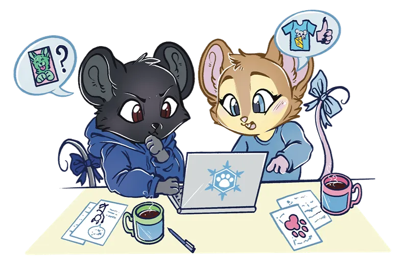 Mausie and Iris reviewing a vendor application